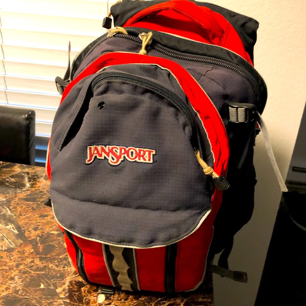 JanSport Polaris 33 Discontinued Red and Black Camping Backpack